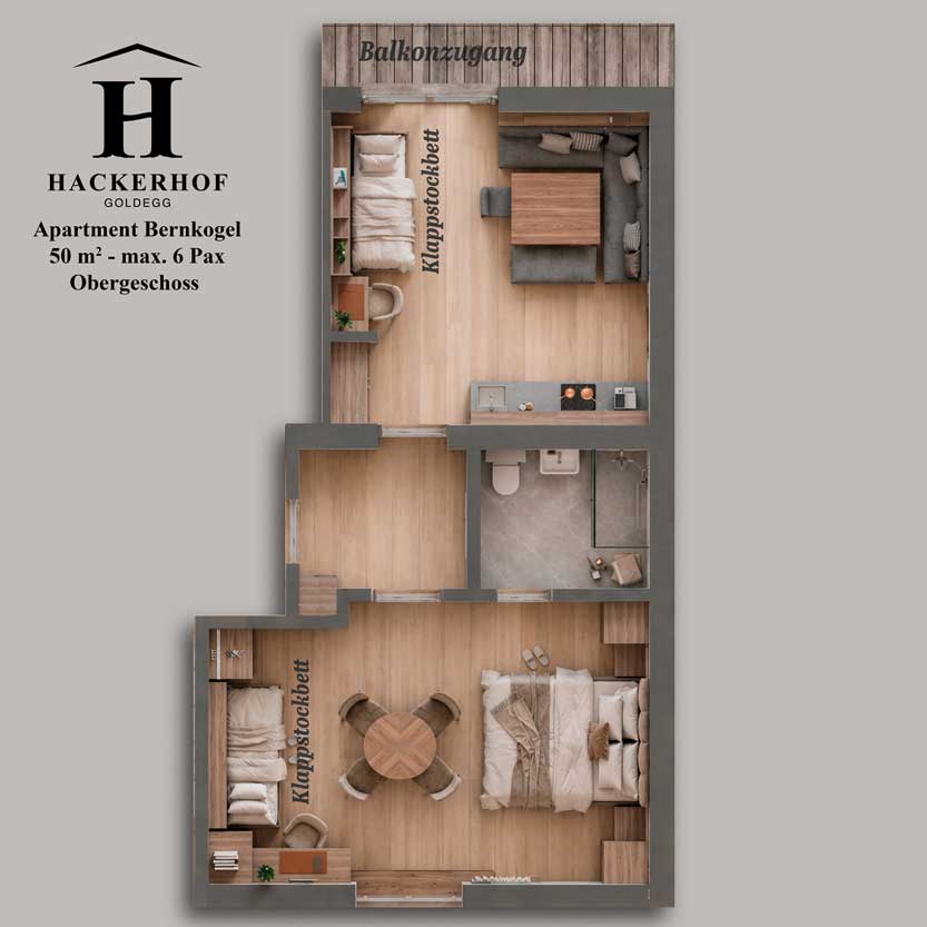 Grundriss Apartment Koglfeld