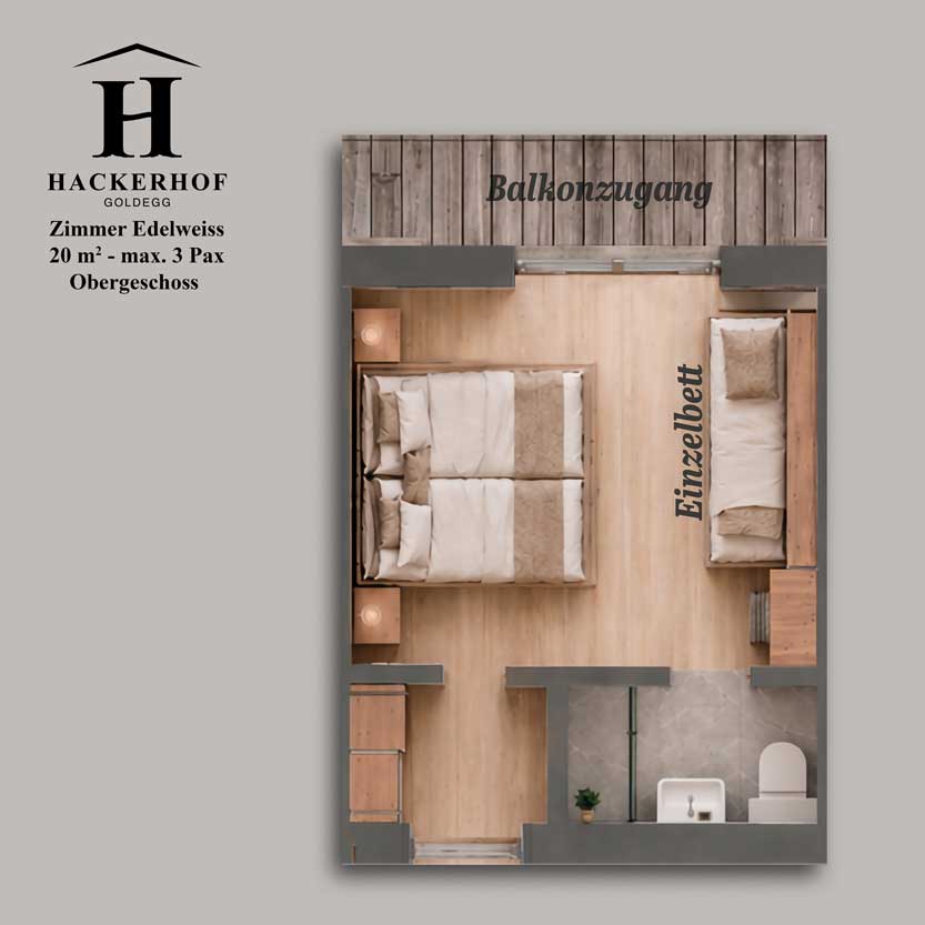 Grundriss Zimmer Edelweiß